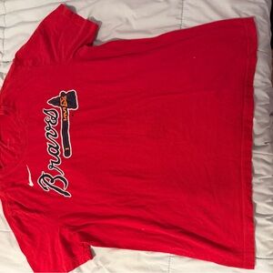 Nike Red Braves Short Sleeve Tee